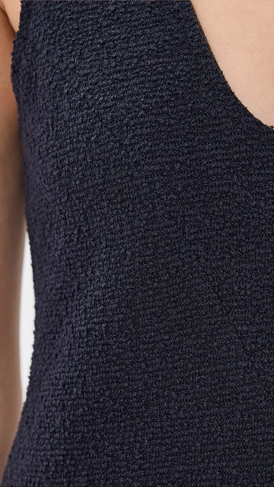 Tibi   Boucle Knit Tank Tucked Dress 