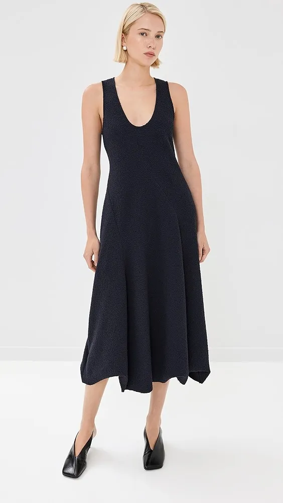 Tibi   Boucle Knit Tank Tucked Dress 