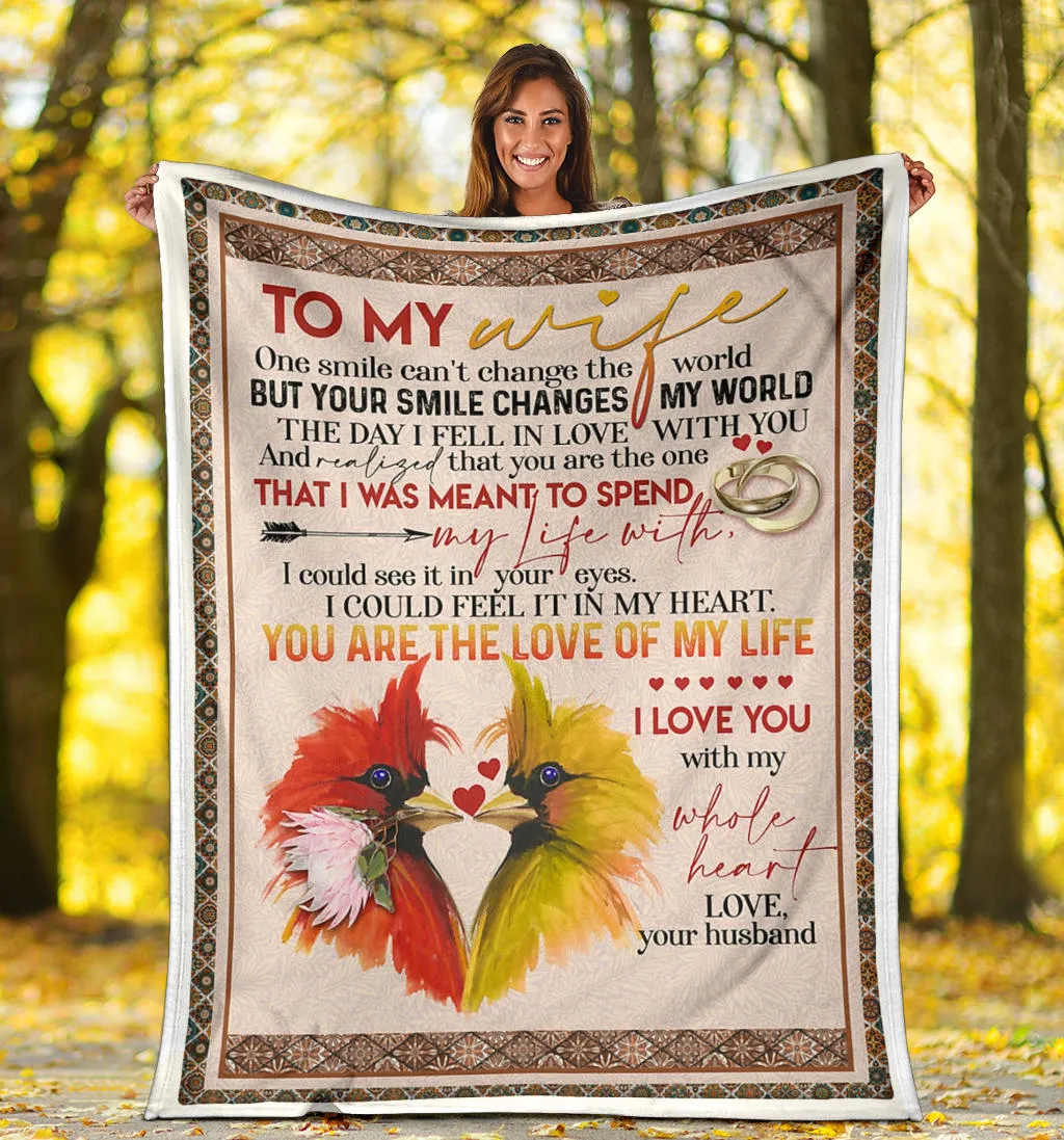 To My Wife Premium Blanket