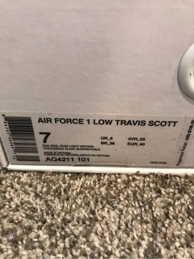 Travis Scott x Nike Air Force 1 Low Sail