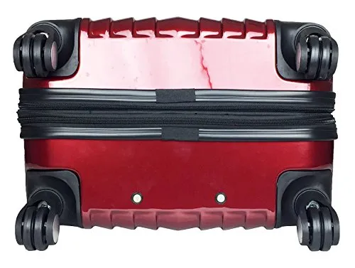 Trendy Flyer Carryon Travel Bag Rolling 4 Wheel Spinner Lightweight Luggage Case Red