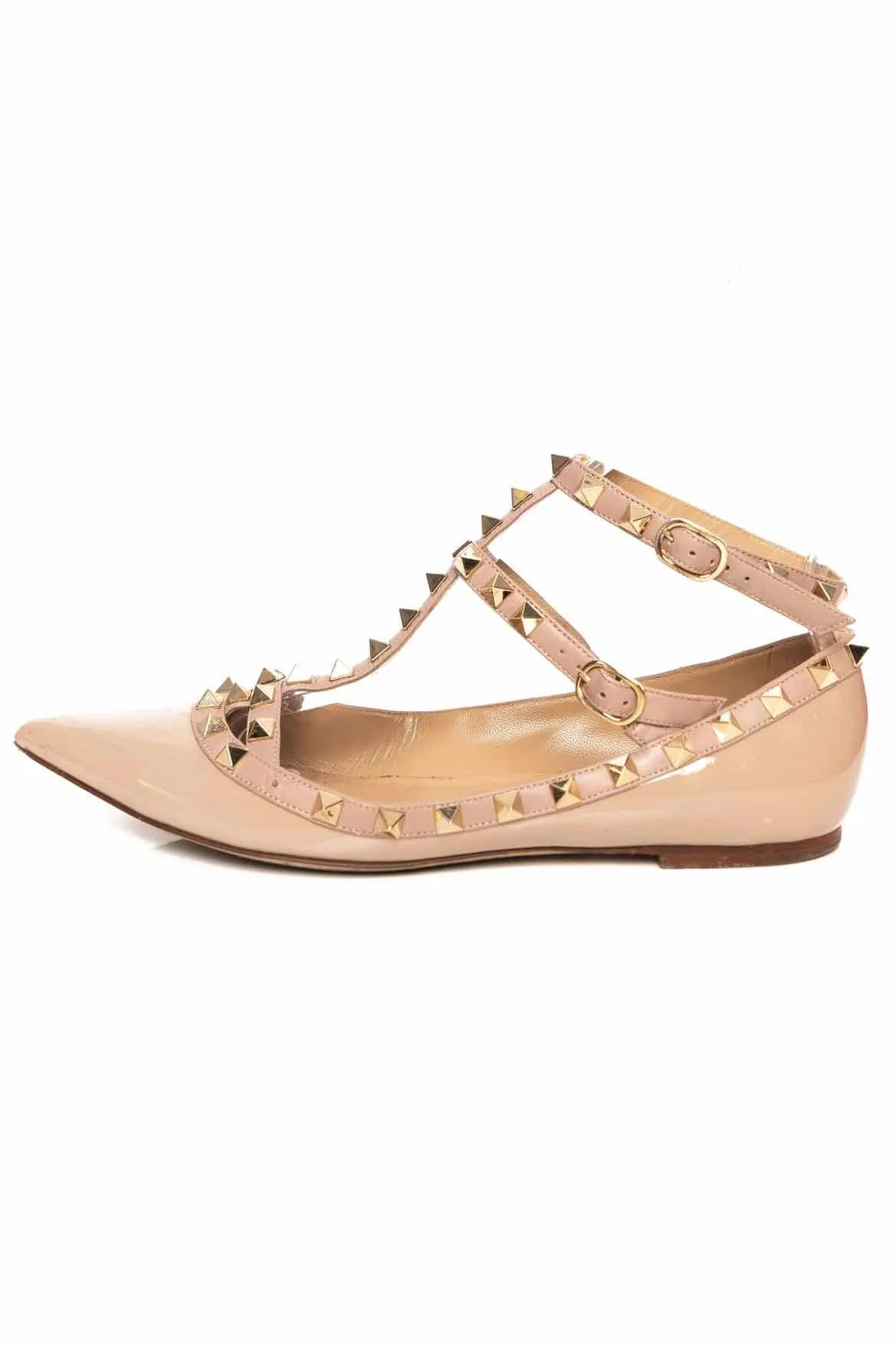 Valentino Size 37.5 Rockstud Flats