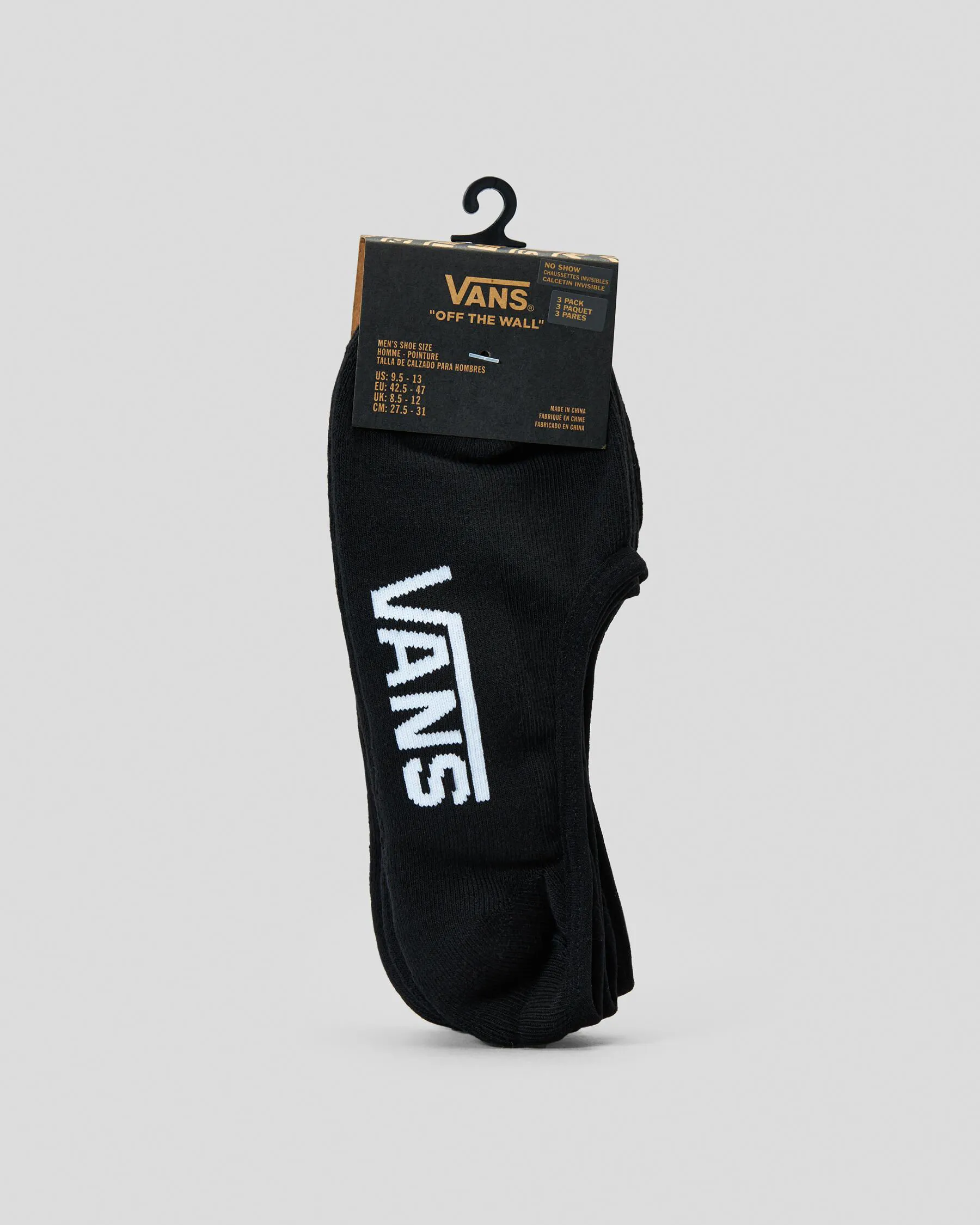 Vans Classic No Show Socks 3 Pack