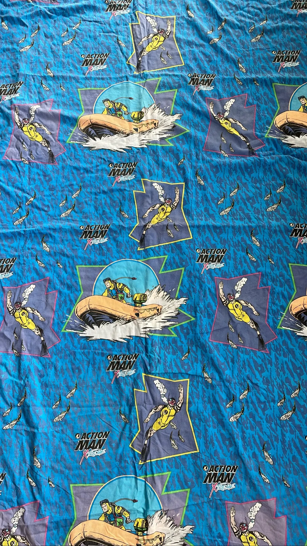 Vintage action man single duvet cover