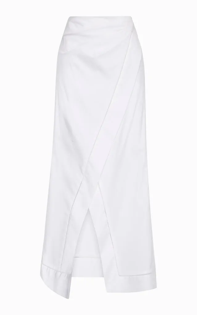 Voltare Wrap Skirt | White