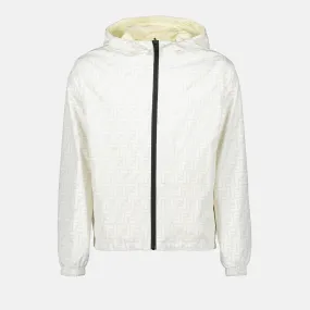 White Nylon Windbreaker