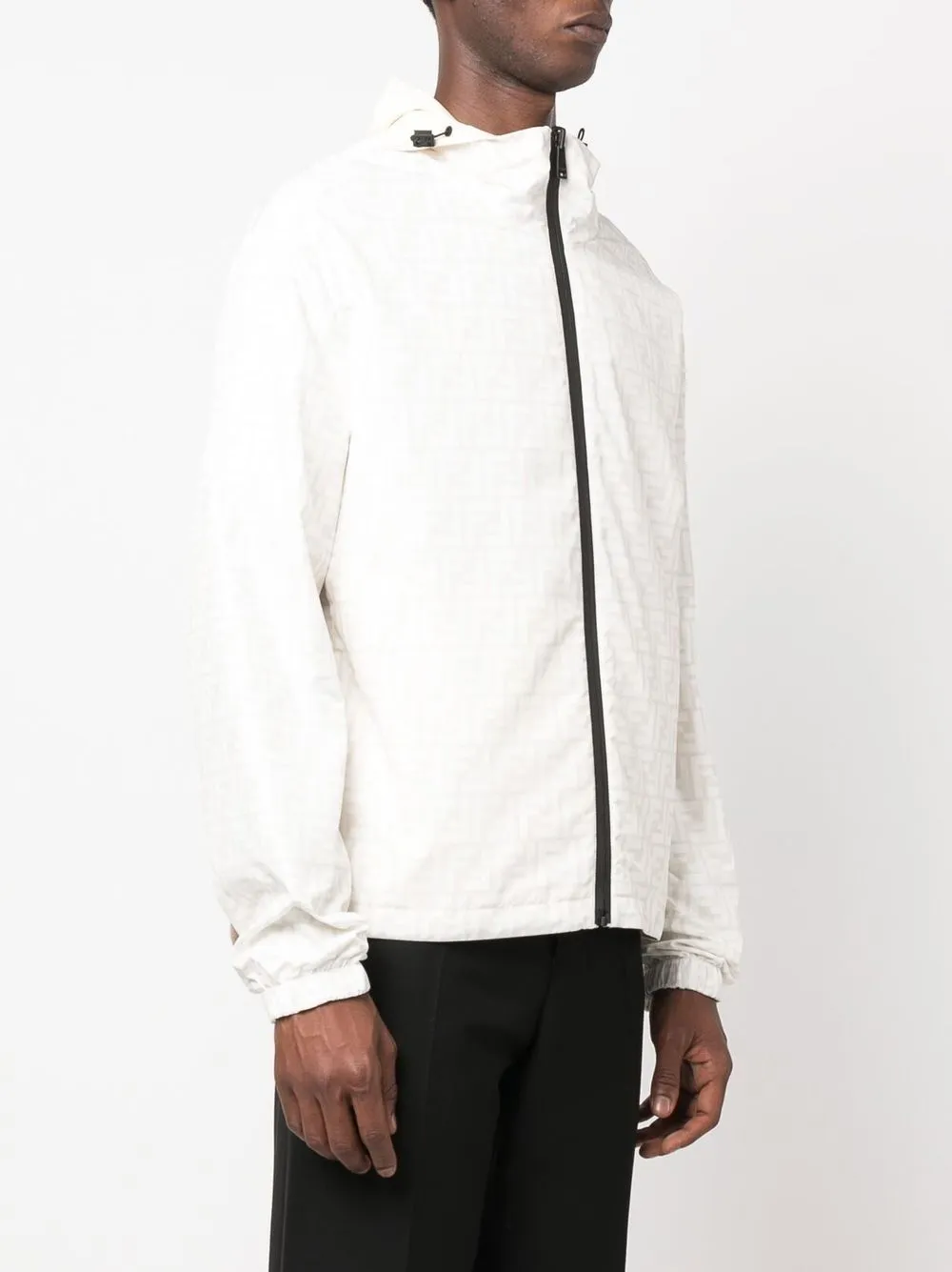 White Nylon Windbreaker