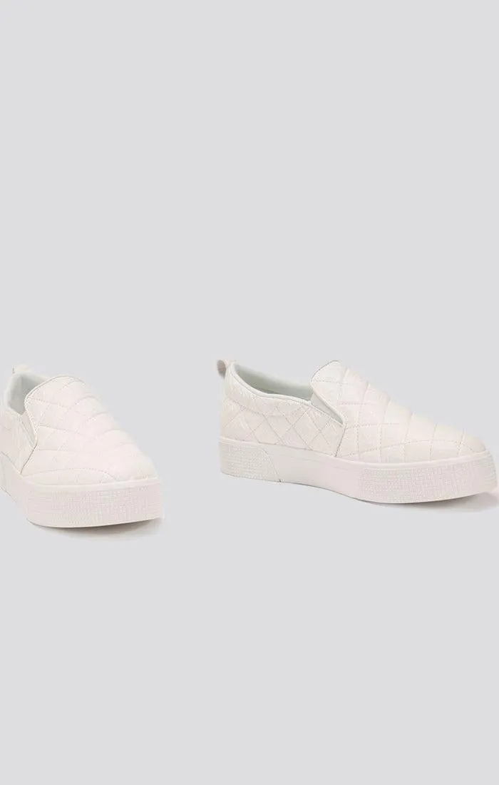 White Slip On Sneakers