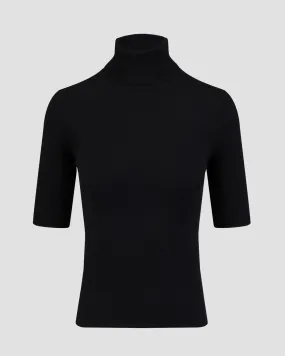 Women's black cashmere turtleneck Allude 11108-90