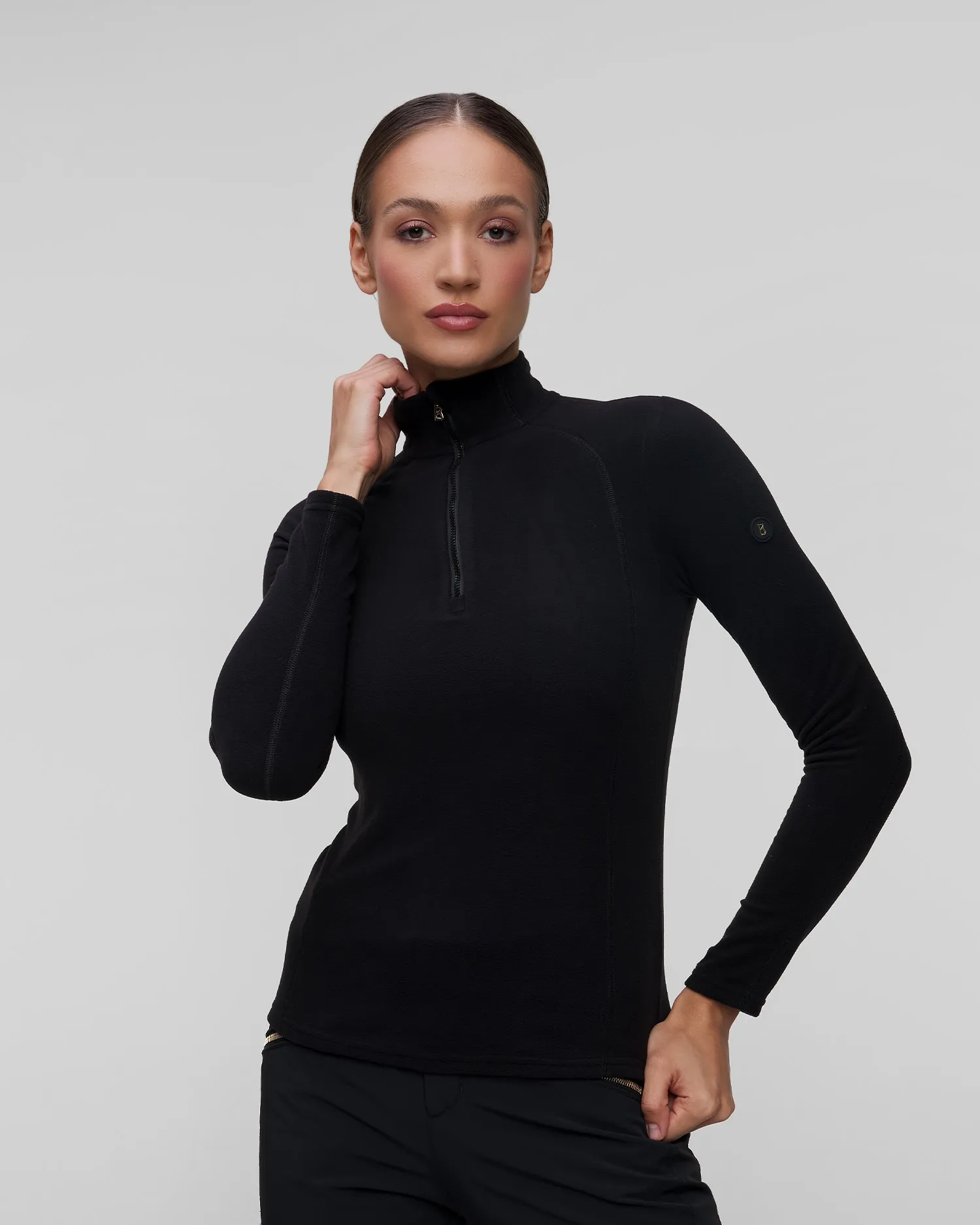 Women's black ski turtleneck BOGNER Medita1  51744887-26