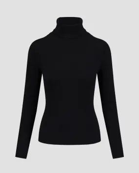 Women's black turtleneck jumper Allude 11106-90