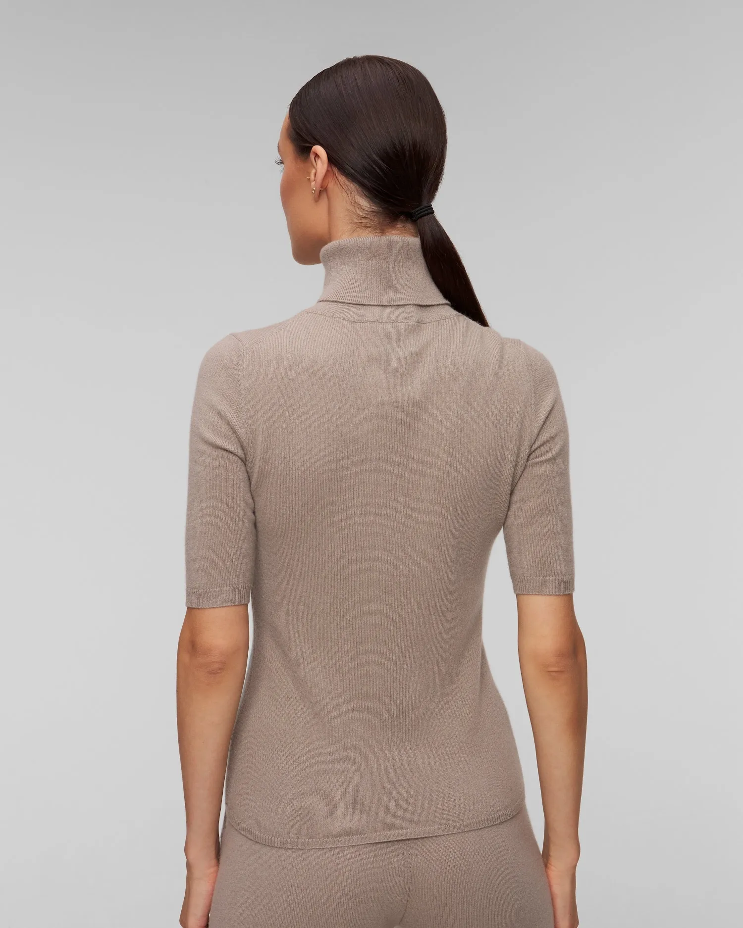 Women's brown cashmere turtleneck jumper Allude 11108-85