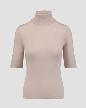 Women’s beige cashmere turtleneck Allude 11108-42