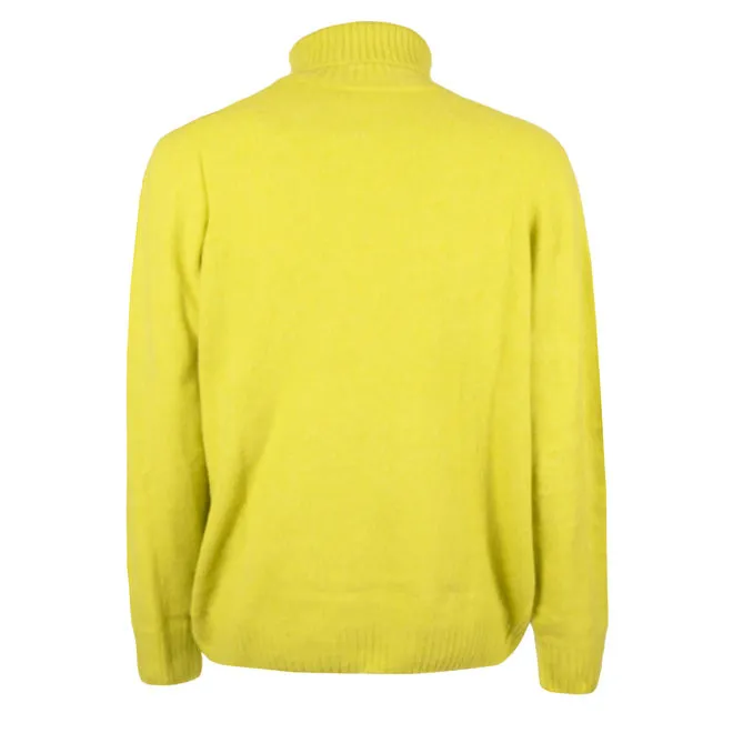 WOOL TURTLENECK Man Yellow Lime 