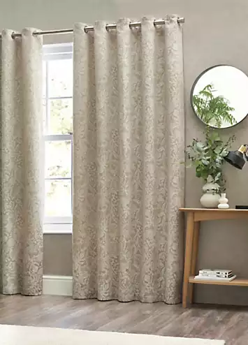 Wylder Nature Bali Lined Eyelet Jacquard Curtains | Kaleidoscope