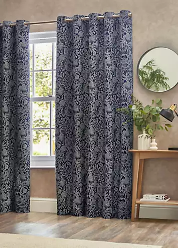 Wylder Nature Bali Lined Eyelet Jacquard Curtains | Kaleidoscope