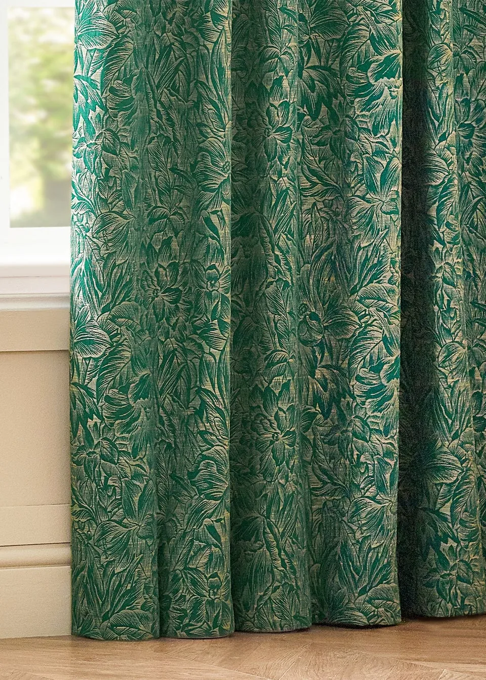 Wylder Nature Grantley Jacquard Pencil Pleat Curtains